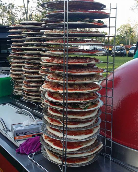 Roam'in Pizza Party Catering Brisbane Pizza Tower